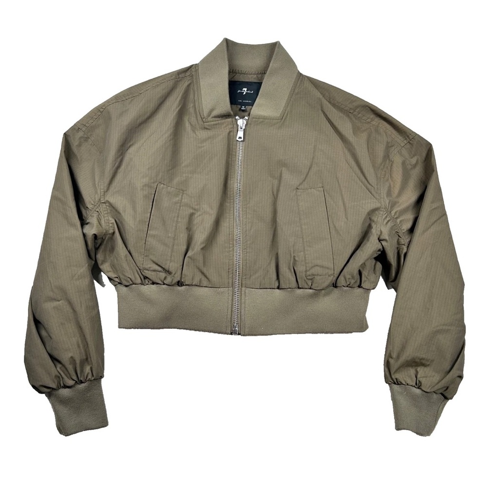 XS | NWOT 7 For All Mankind Olive Bomber Jacket
